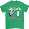 1 Year Wedding Anniversary 1st Rugby Mens T-Shirt 100% Cotton Irish Green