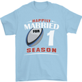 1 Year Wedding Anniversary 1st Rugby Mens T-Shirt 100% Cotton Light Blue