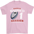 1 Year Wedding Anniversary 1st Rugby Mens T-Shirt 100% Cotton Light Pink