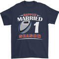1 Year Wedding Anniversary 1st Rugby Mens T-Shirt 100% Cotton Navy Blue