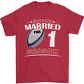 1 Year Wedding Anniversary 1st Rugby Mens T-Shirt 100% Cotton Red