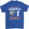 1 Year Wedding Anniversary 1st Rugby Mens T-Shirt 100% Cotton Royal Blue