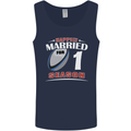 1 Year Wedding Anniversary 1st Rugby Mens Vest Tank Top Navy Blue