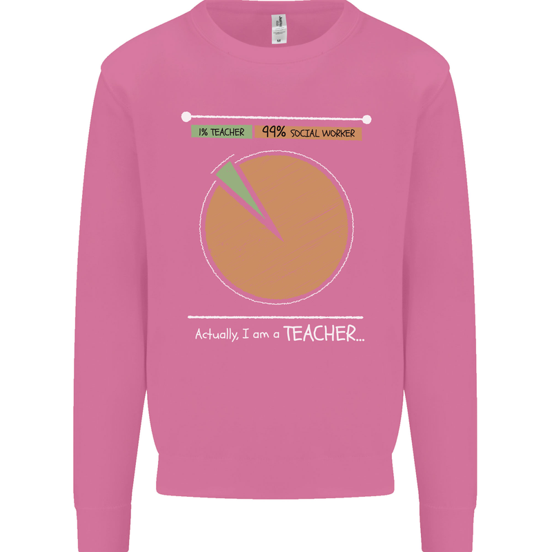 1% Teacher 99% Social Worker Teaching Mens Sweatshirt Jumper Azalea