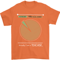 1% Teacher 99% Social Worker Teaching Mens T-Shirt 100% Cotton Orange