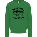 1st Wedding Anniversary 1 Year Funny Wife Mens Sweatshirt Jumper Irish Green