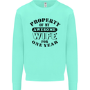 1st Wedding Anniversary 1 Year Funny Wife Mens Sweatshirt Jumper Peppermint