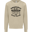 1st Wedding Anniversary 1 Year Funny Wife Mens Sweatshirt Jumper Sand