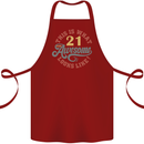 21st Birthday 21 Year Old Awesome Looks Like Cotton Apron 100% Organic Maroon