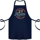 21st Birthday 21 Year Old Awesome Looks Like Cotton Apron 100% Organic Navy Blue