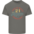 21st Birthday 21 Year Old Awesome Looks Like Mens Cotton T-Shirt Tee Top Charcoal