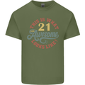 21st Birthday 21 Year Old Awesome Looks Like Mens Cotton T-Shirt Tee Top Military Green