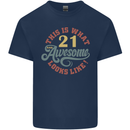 21st Birthday 21 Year Old Awesome Looks Like Mens Cotton T-Shirt Tee Top Navy Blue