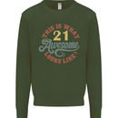21st Birthday 21 Year Old Awesome Looks Like Mens Sweatshirt Jumper Forest Green