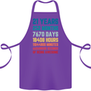 21st Birthday 21 Year Old Cotton Apron 100% Organic Purple