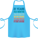 21st Birthday 21 Year Old Cotton Apron 100% Organic Turquoise