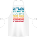 21st Birthday 21 Year Old Cotton Apron 100% Organic White