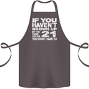 21st Birthday 21 Year Old Don't Grow Up Funny Cotton Apron 100% Organic Dark Grey
