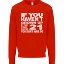 21st Birthday 21 Year Old Don't Grow Up Funny Mens Sweatshirt Jumper Bright Red