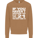 21st Birthday 21 Year Old Don't Grow Up Funny Mens Sweatshirt Jumper Caramel Latte