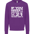 21st Birthday 21 Year Old Don't Grow Up Funny Mens Sweatshirt Jumper Purple