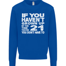 21st Birthday 21 Year Old Don't Grow Up Funny Mens Sweatshirt Jumper Royal Blue