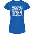 21st Birthday 21 Year Old Don't Grow Up Funny Womens Petite Cut T-Shirt Royal Blue