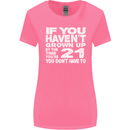 21st Birthday 21 Year Old Don't Grow Up Funny Womens Wider Cut T-Shirt Azalea