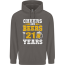 21st Birthday 21 Year Old Funny Alcohol Mens 80% Cotton Hoodie Charcoal