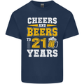 21st Birthday 21 Year Old Funny Alcohol Mens Cotton T-Shirt Tee Top Navy Blue