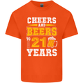 21st Birthday 21 Year Old Funny Alcohol Mens Cotton T-Shirt Tee Top Orange