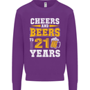 21st Birthday 21 Year Old Funny Alcohol Mens Sweatshirt Jumper Purple