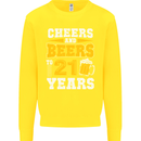21st Birthday 21 Year Old Funny Alcohol Mens Sweatshirt Jumper Yellow
