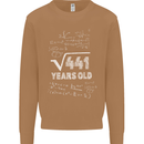21st Birthday 21 Year Old Geek Funny Maths Mens Sweatshirt Jumper Caramel Latte