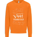 21st Birthday 21 Year Old Geek Funny Maths Mens Sweatshirt Jumper Orange