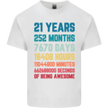 21st Birthday 21 Year Old Mens Cotton T-Shirt Tee Top White