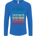 21st Birthday 21 Year Old Mens Long Sleeve T-Shirt Royal Blue
