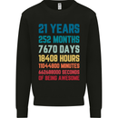 21st Birthday 21 Year Old Mens Sweatshirt Jumper Black