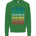 21st Birthday 21 Year Old Mens Sweatshirt Jumper Irish Green