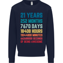 21st Birthday 21 Year Old Mens Sweatshirt Jumper Navy Blue