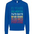 21st Birthday 21 Year Old Mens Sweatshirt Jumper Royal Blue