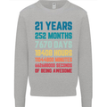21st Birthday 21 Year Old Mens Sweatshirt Jumper Sports Grey