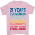 21st Birthday 21 Year Old Mens T-Shirt 100% Cotton Light Pink