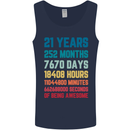 21st Birthday 21 Year Old Mens Vest Tank Top Navy Blue
