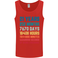 21st Birthday 21 Year Old Mens Vest Tank Top Red