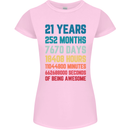 21st Birthday 21 Year Old Womens Petite Cut T-Shirt Light Pink