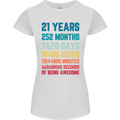 21st Birthday 21 Year Old Womens Petite Cut T-Shirt White
