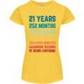 21st Birthday 21 Year Old Womens Petite Cut T-Shirt Yellow