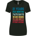 21st Birthday 21 Year Old Womens Wider Cut T-Shirt Black
