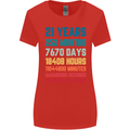 21st Birthday 21 Year Old Womens Wider Cut T-Shirt Red
